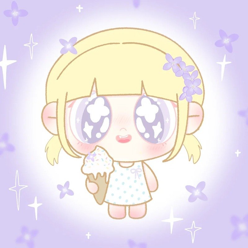avatar màu tím cute 11