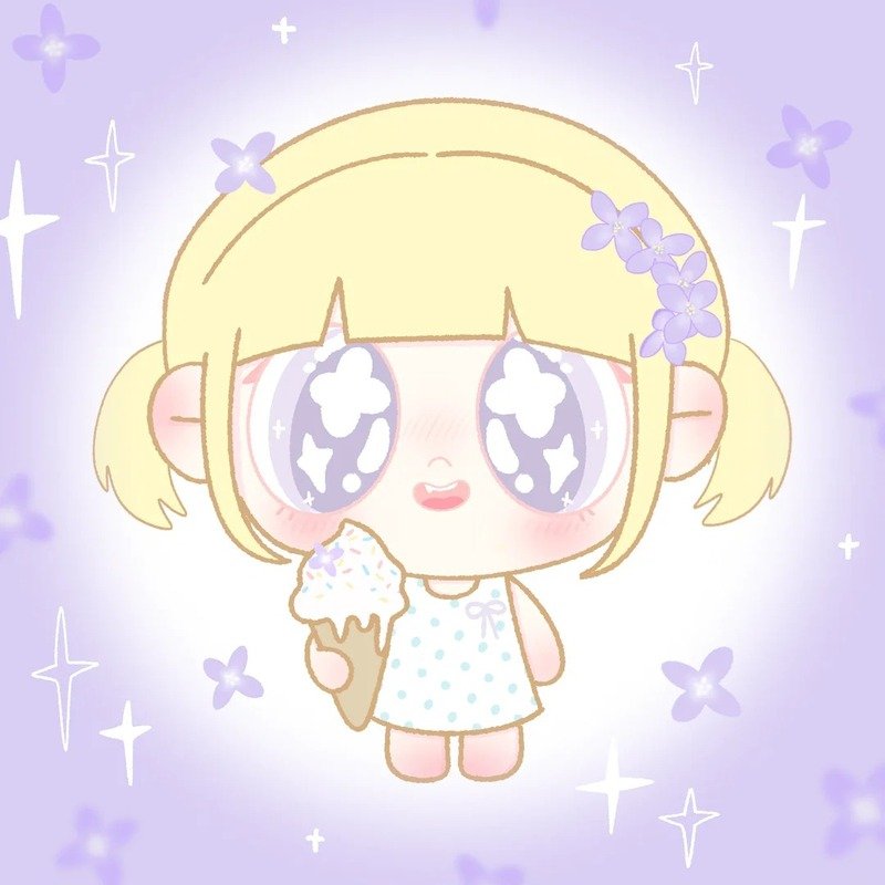 avatar màu tím cute 12