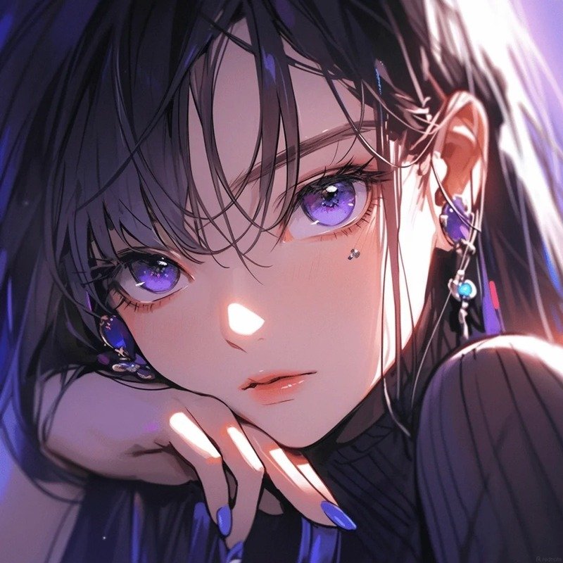 avatar màu tím cute 16
