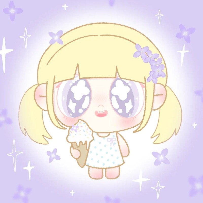 avatar màu tím cute 17