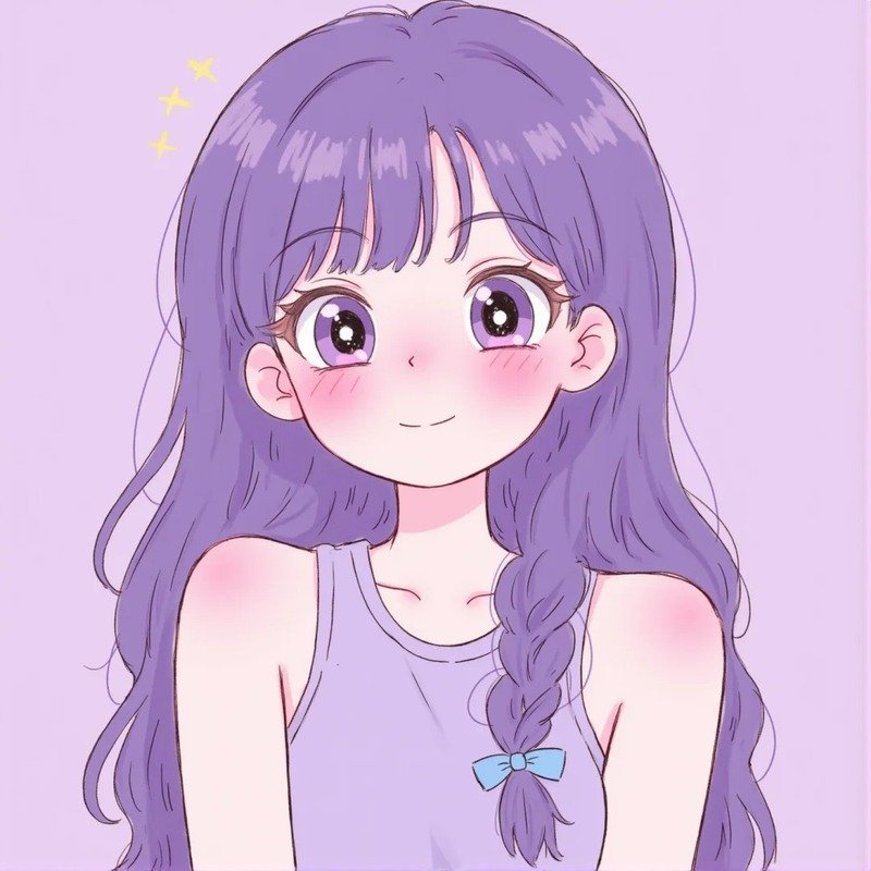 avatar màu tím cute 37