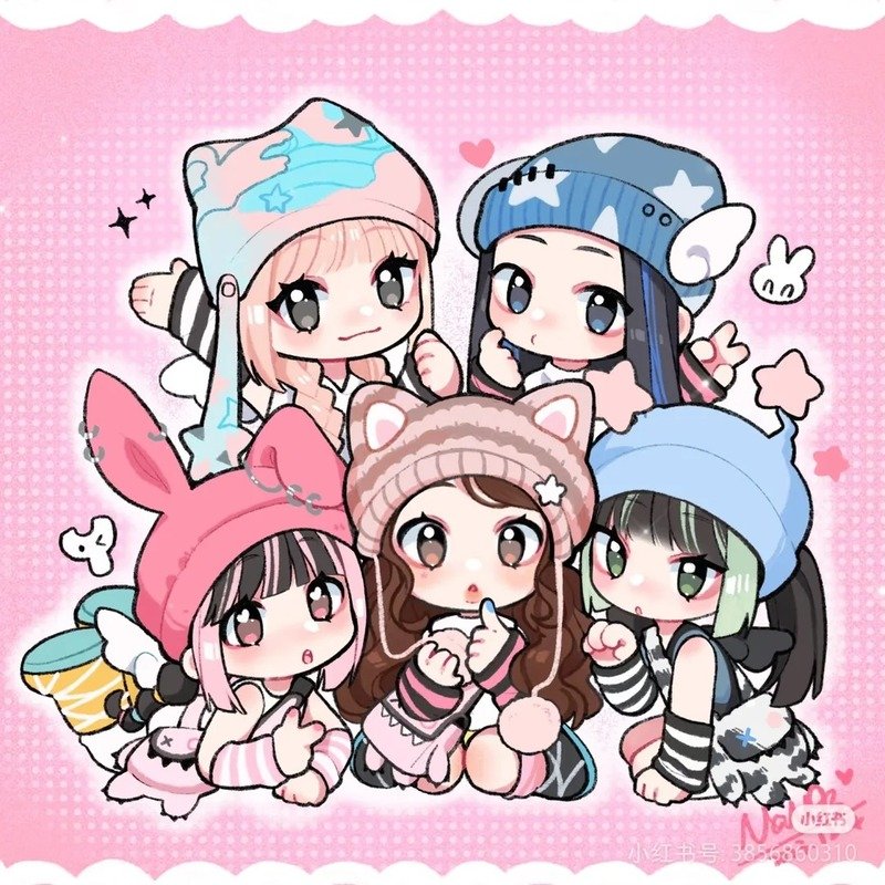 avatar nhóm 5 người cute 9