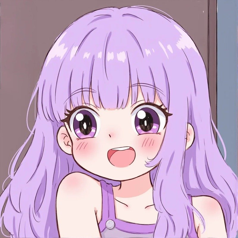 avt avatar màu tím cute