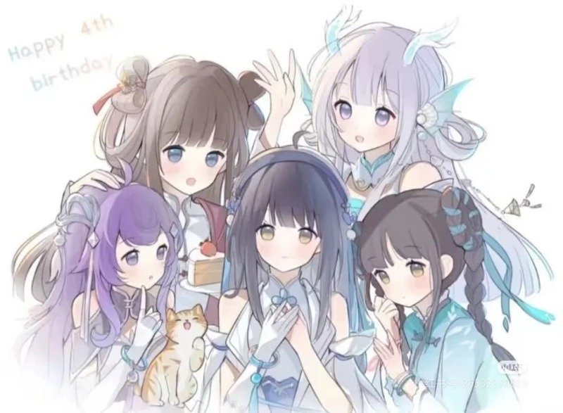 bff avatar nhóm 5 người cute